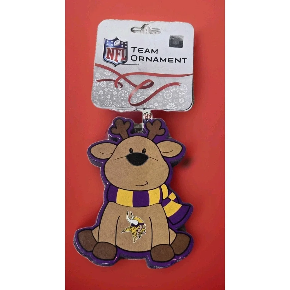 Minnesota Vikings Reindeer Foam Christmas‎ Tree Hanging Ornament NFL Football